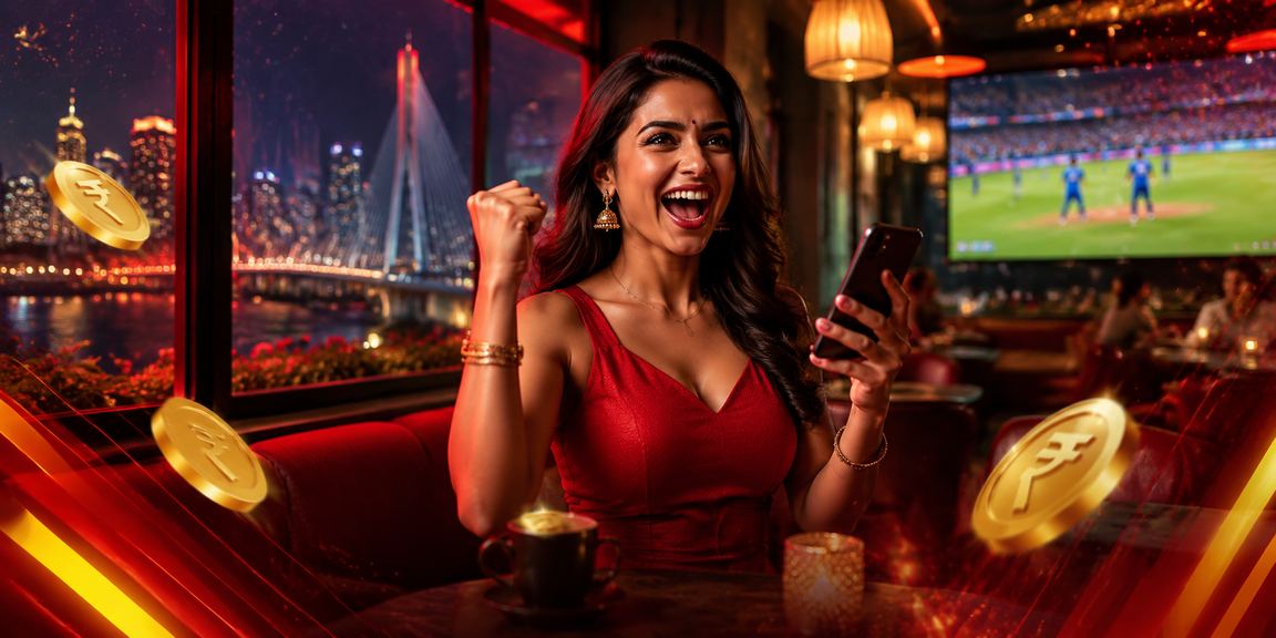 Slot machines and rupee symbol lit up in Mumbai Bandra nightlife